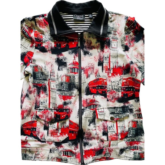 ONQUE CASUAL Womens’s Zip Sweater Jacket Size Medium - Picture 3 of 10